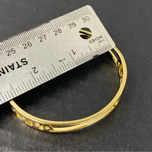 Kate Spade Bracelet As Good As Gold Bangle Size 8 Goldtone - Picture 7 of 15